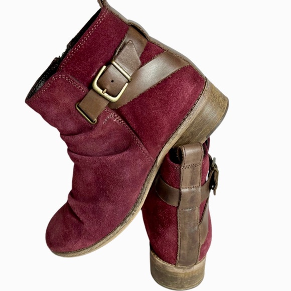 Diba Shoes - DIBA True Maroon Booties Ankle Boots Cowboy Style